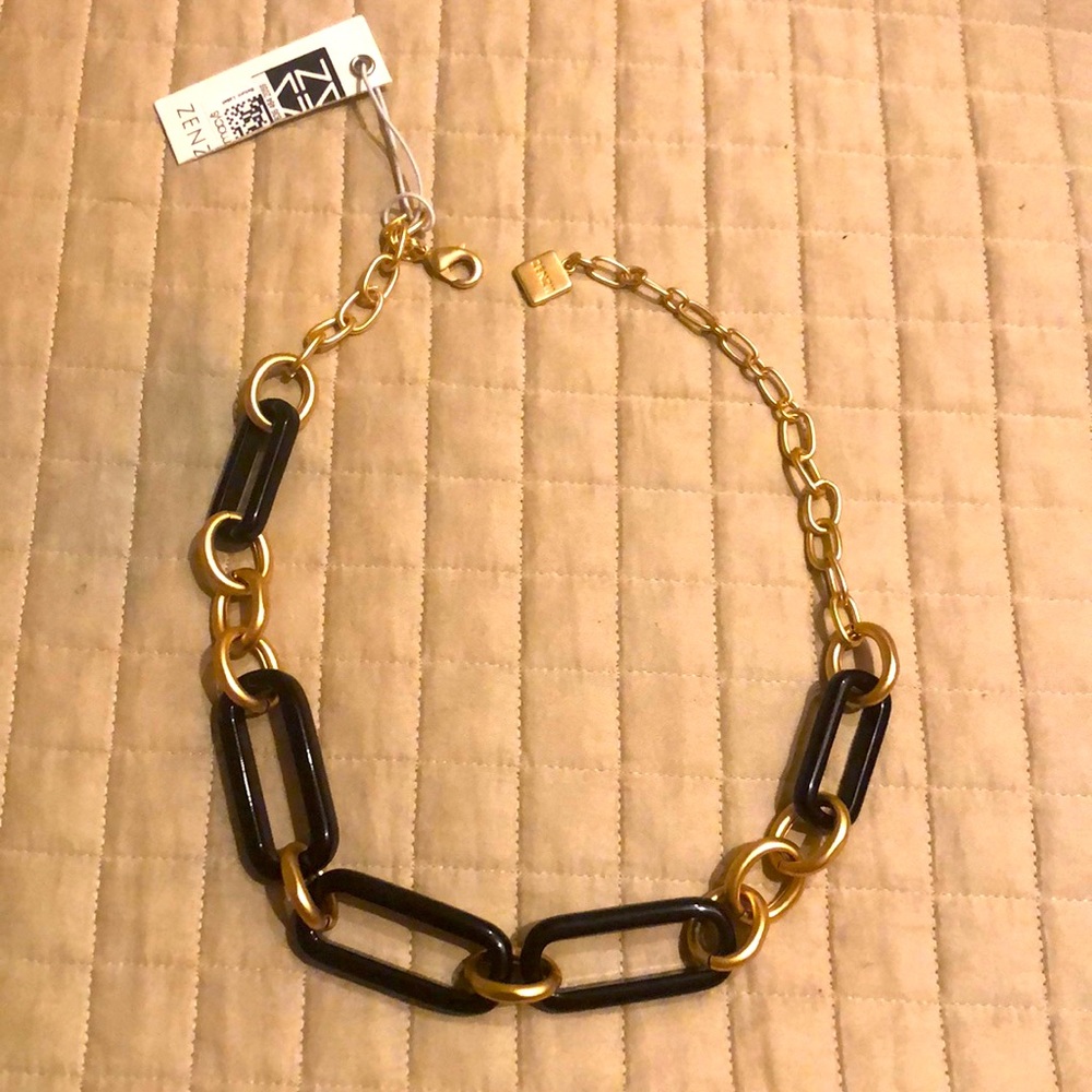 Two toned Black and gold necklace. NWT Zenzi